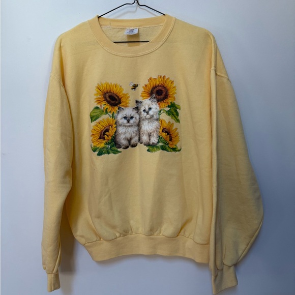 Vintage Tops - Vintage Sunflower Kitchen Crewneck Size Medium